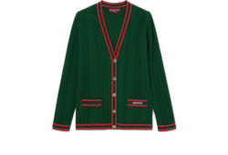 Cardigan avec finitions à rayures