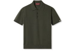 Poloshirt aus Seiden- und Baumwollstrick