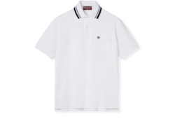 Polo in piquet di cotone con ricamo