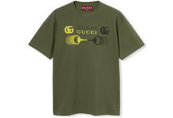 T-shirt in jersey di cotone stampato