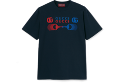 T-shirt in jersey di cotone stampato