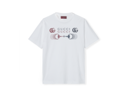 T-shirt in jersey di cotone stampato