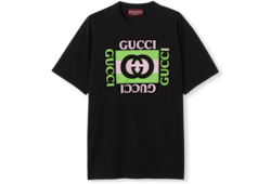 T-shirt in jersey di cotone stampato