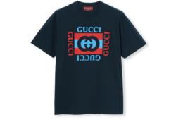 T-shirt in jersey di cotone stampato