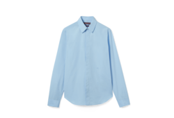 Cotton poplin shirt with embroidery