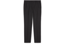 Hose aus Wolle mit Hahnentrittmuster und Stickerei