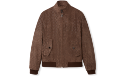 Bomberjacke aus geprägtem GG Wildleder