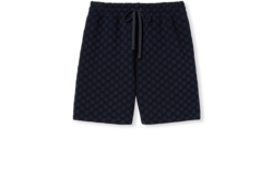 Shorts in viscosa di cotone doppiato con stampa