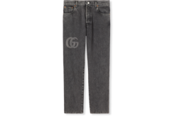 Slim fit denim pant with logo detail