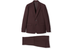 Traje de jacquard de lana con GG