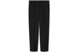 Pantalon en serge de laine mélangée avec logo