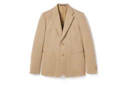 Veste en gabardine de coton à jacquard GG