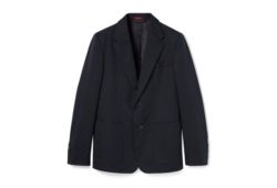 Veste en gabardine de coton à jacquard GG