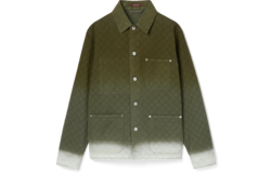 Camisa jacquard denim algodón decolorado GG