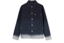 Camisa jacquard denim algodón decolorado GG