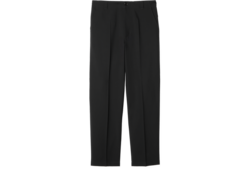 Pantalón de gabardina de lana con bordado