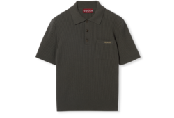 Polo in maglia di lana e cashmere a coste