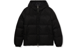 Chaqueta de plumón de lona de nylon con GG