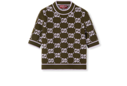 GG wool bouclé jacquard top