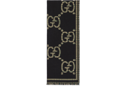 Шарф из шерсти с узором в клетку GG