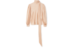 Bluse aus Seidentwill mit Schleifendetail