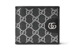 Cartera con dos pliegues y motivo GG