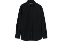 Cotton poplin shirt with logo