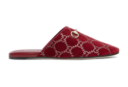 Mule GG con cristales y Horsebit para mujer