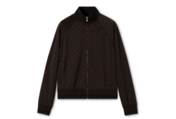 Chaqueta jacquard con cremallera y GG