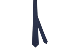 Cravate en jacquard de soie à détail Mors Gucci