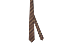 Krawatte aus Seidenjacquard mit diagonalem Horsebit