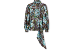 Bluse aus Seidentwill mit Print