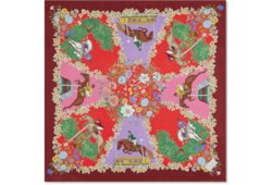 Printed silk twill carré