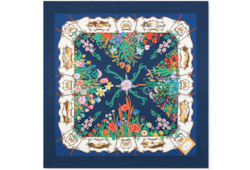 Carré in twill di seta stampato