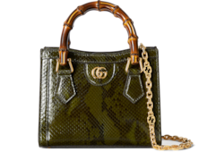 Kleiner Gucci Diana Shopper aus Pythonleder