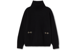 Wool cashmere sweater with Horsebit