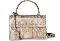 Sac à main Padlock petit format en cuir python