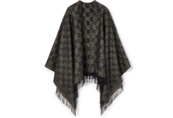 GG cashmere lamé cape