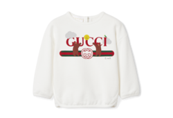 Felpa neonato in cotone con stampa