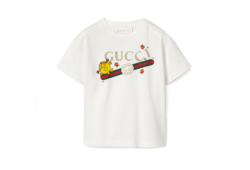 T-shirt neonato in cotone con stampa