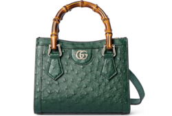 Gucci Diana ostrich small tote bag
