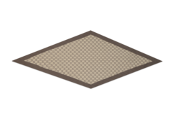 Printed silk twill diamond scarf