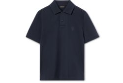 Polo in piquet di cotone con ricamo