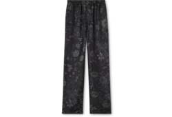 Printed silk twill pants