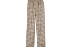 Printed silk twill pants