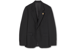 Single-breasted GG wool jacket
