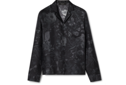 Bowling-Shirt aus Seidentwill mit Print