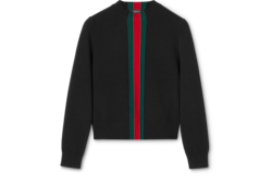 Fine knit wool sweater with Web