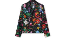 Bowling-Shirt aus Seidentwill mit Print