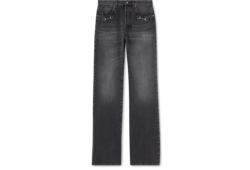 Pantalón de denim de algodón con Horsebit